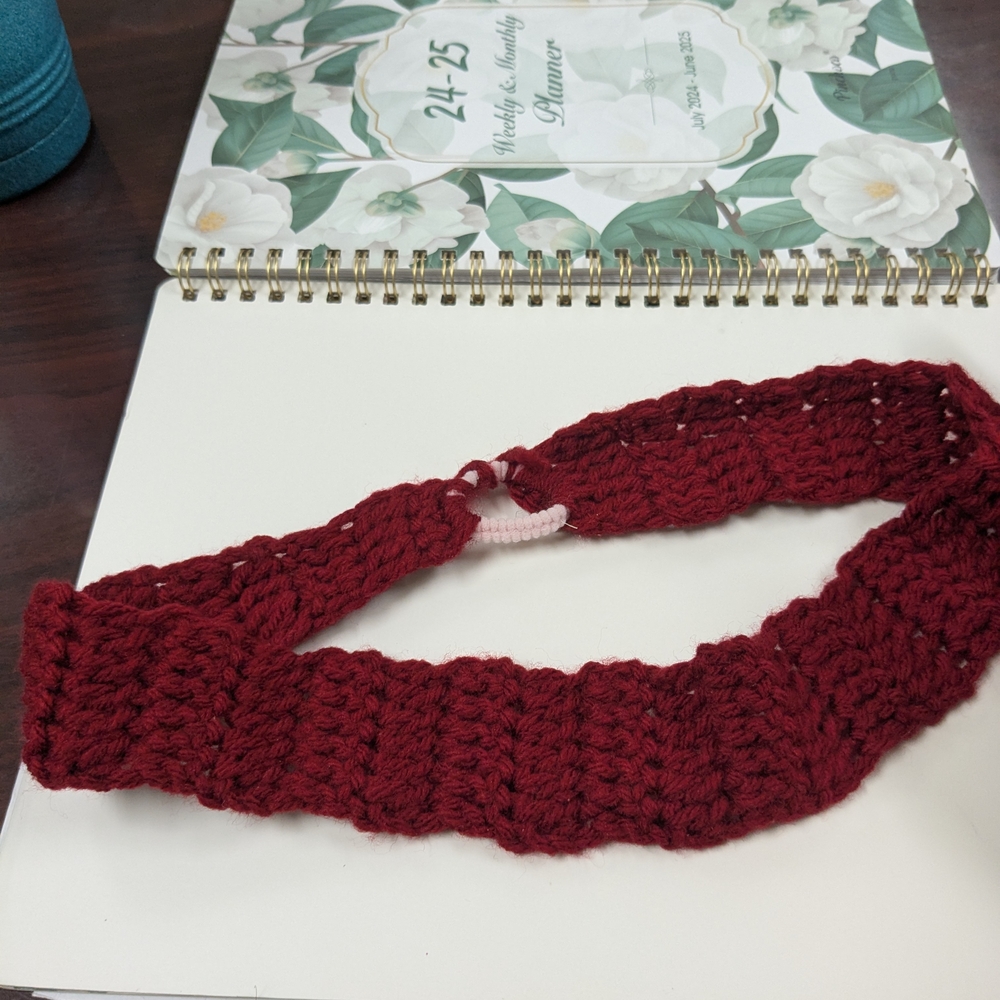Handmade Red Crochet Headband